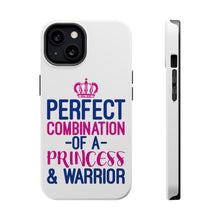 DistinctInk ToughCase for Apple iPhone, Compatible with MagSafe Charging - Perfect Combination of Princess & Warrior