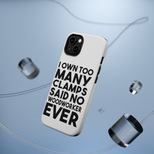 DistinctInk ToughCase for Apple iPhone, Compatible with MagSafe Charging - Own Too Many Clams - No Woodworker Ever