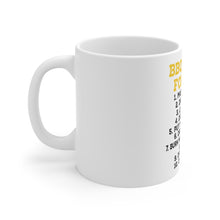 DistinctInk Glossy White Coffee / Tea Mug - BBQ Rules for Men