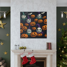 DistinctInk Canvas Wall Art with "Halloween Haunts and Pumpkin Pals" for Halloween