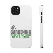 DistinctInk ToughCase for Apple iPhone, Compatible with MagSafe Charging - Gardening - Cheaper Than Therapy & You Get Tomatoes