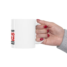 DistinctInk Glossy White Coffee / Tea Mug - I Bake Because Punching People is Frowned Upon