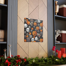 DistinctInk Canvas Wall Art with Haunted Harvest Time for Halloween