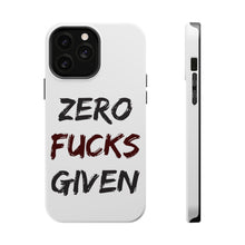 DistinctInk ToughCase for Apple iPhone, Compatible with MagSafe Charging - Zero F's Given