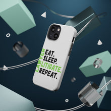 DistinctInk ToughCase for Apple iPhone, Compatible with MagSafe Charging - Lawyer Eat Sleep Litigate Repeat