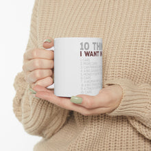 DistinctInk Glossy White Coffee / Tea Mug - Things I Want In Life - Cars, Money, Woman