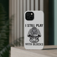 DistinctInk ToughCase for Apple iPhone, Compatible with MagSafe Charging - I Still Play with Blocks - Cars