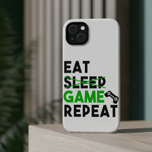 DistinctInk ToughCase for Apple iPhone, Compatible with MagSafe Charging - Eat Game Repeat - Video Games Gamer