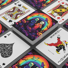 DistinctInk Playing Poker Cards with Living Life to the Fullest Design for Halloween LGBTQ+ Pride
