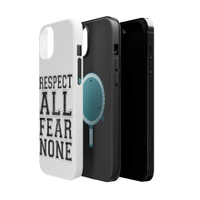 DistinctInk ToughCase for Apple iPhone, Compatible with MagSafe Charging - Respect All Fear None