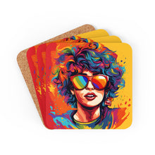 DistinctInk (Set of 4) Corkwood Coasters with Start Building Your DreamsDesign for LGBTQ+ Pride