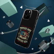 DistinctInk Hybrid (Acrylic/TPU) Clear Slim Fit Case for Apple iPhone | Trump: Promises Made, Promises Kept - Conservative