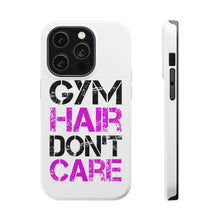 DistinctInk ToughCase for Apple iPhone, Compatible with MagSafe Charging - Gym Hair Don't Care