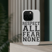 DistinctInk ToughCase for Apple iPhone, Compatible with MagSafe Charging - Respect All Fear None