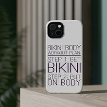 DistinctInk ToughCase for Apple iPhone, Compatible with MagSafe Charging - Bikini Body Workout Plan Get Bikini Put On Body