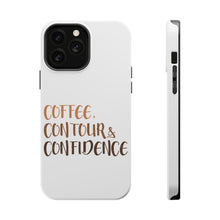 DistinctInk ToughCase for Apple iPhone, Compatible with MagSafe Charging - Coffee Contour & Confidence