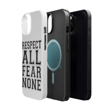 DistinctInk ToughCase for Apple iPhone, Compatible with MagSafe Charging - Respect All Fear None