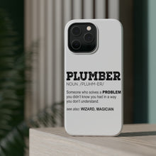 DistinctInk ToughCase for Apple iPhone, Compatible with MagSafe Charging - Plumber Definition - Solves A Problem