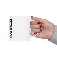 DistinctInk Glossy White Coffee / Tea Mug - I Practice Yoga to Relieve Stress Drink Wine