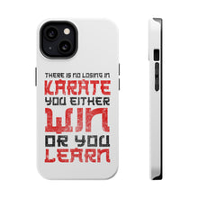 DistinctInk ToughCase for Apple iPhone, Compatible with MagSafe Charging - No Losing in Karate - Win Or Learn