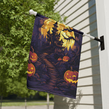 DistinctInk Garden & House Banner / Flag with Ghostly Ghouls in the Graveyard Design for Halloween