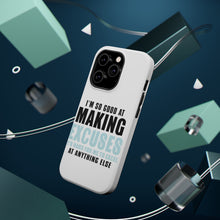 DistinctInk ToughCase for Apple iPhone, Compatible with MagSafe Charging - I'm So Good at Making Excuses