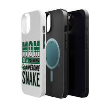 DistinctInk ToughCase for Apple iPhone, Compatible with MagSafe Charging - Mom of a Freaking Awesome Snake