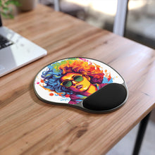 DistinctInk Mouse Pad with Wrist Rest  with A World of Words Design for LGBTQ+ Pride