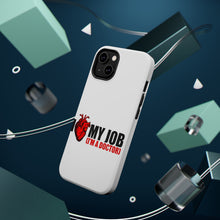 DistinctInk ToughCase for Apple iPhone, Compatible with MagSafe Charging - I Heart My Job - I'm A Doctor