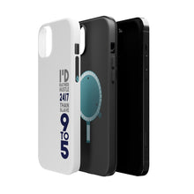 DistinctInk ToughCase for Apple iPhone, Compatible with MagSafe Charging - Rather Hustle 24/7 Than Slave 9 to 5