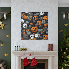 DistinctInk Canvas Wall Art with Haunted Harvest Time for Halloween