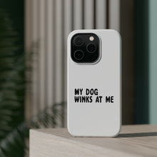 DistinctInk ToughCase for Apple iPhone, Compatible with MagSafe Charging - Tell Me It's Just a Dog - You're an Idiot