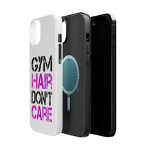 DistinctInk ToughCase for Apple iPhone, Compatible with MagSafe Charging - Gym Hair Don't Care
