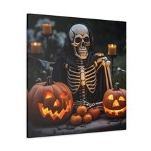 DistinctInk Canvas Wall Art with Skellington's Spooky Soiree for Halloween