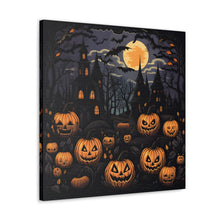 DistinctInk Canvas Wall Art with Spooky All Hallows' Eve for Halloween