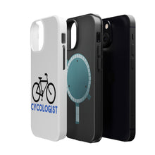 DistinctInk ToughCase for Apple iPhone, Compatible with MagSafe Charging - Cycologist Bicycle Cycling