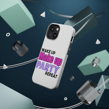 DistinctInk ToughCase for Apple iPhone, Compatible with MagSafe Charging - Wake Up Make Up Party Repeat