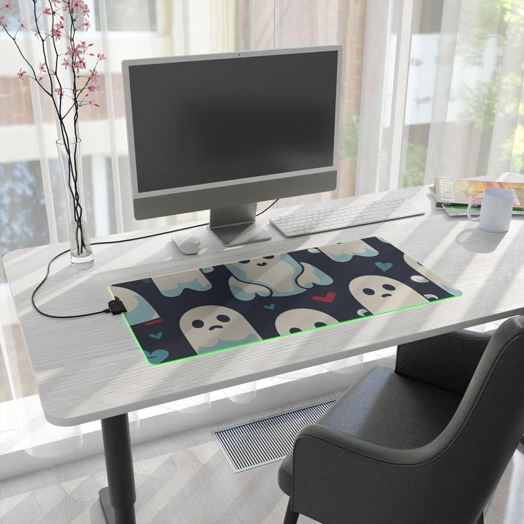 LED Gaming Mouse Pad with Skelephants and Ghostly Ghouls Design for Halloween, view 16