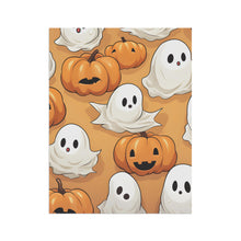 DistinctInk Garden & House Banner / Flag with Ghostly Skeleton Pumpkin Patch Design for Halloween