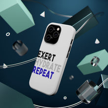 DistinctInk ToughCase for Apple iPhone, Compatible with MagSafe Charging - Exert Hydrate Repeat