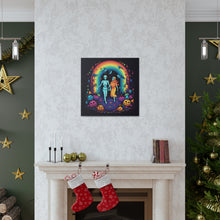 DistinctInk Canvas Wall Art with The Enduring Beauty of Writing for Halloween LGBTQ+ Pride