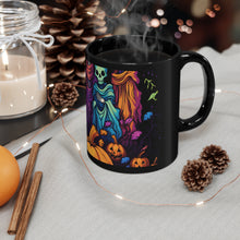 DistinctInk Black Coffee Mug - "Mindful Connections" for Halloween LGBTQ+ Pride