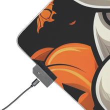 DistinctInk LED Gaming Mouse Pad with Ghost Skeleton Pumpkin Pattern Design for Halloween