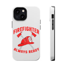 DistinctInk ToughCase for Apple iPhone, Compatible with MagSafe Charging - Firefighter - Always Ready