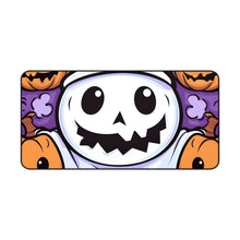 DistinctInk Desk Mat with Ghost Skeleton Pumpkins Design for Halloween