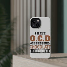DistinctInk ToughCase for Apple iPhone, Compatible with MagSafe Charging - OCD Obsessive Chocolate Disorder