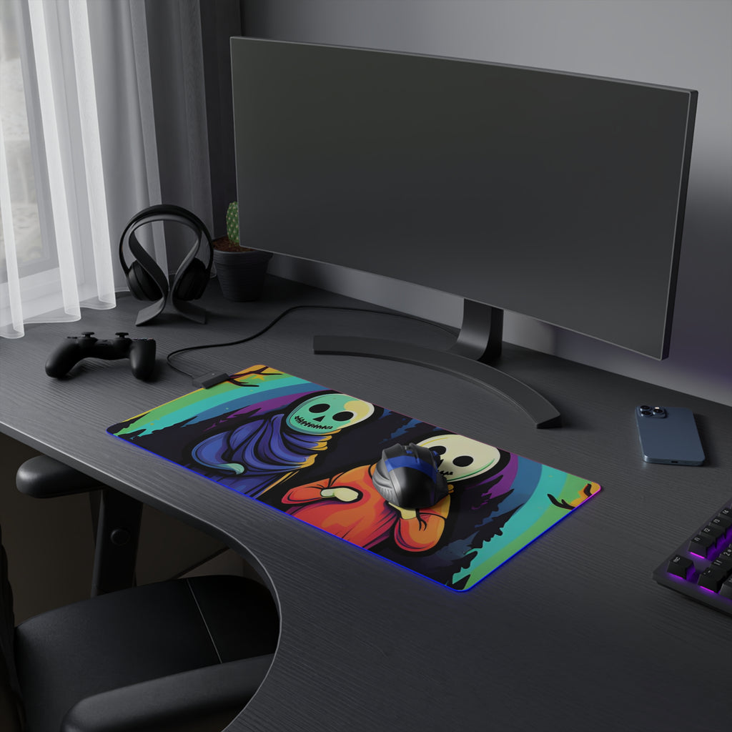 LED Gaming Mouse Pad with Living Life to the Fullest Design for Halloween LGBTQ+ Pride, view 17