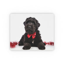 DistinctInk Mouse Pad - 1/4" Foam Rubber - Black Russian Terrier Puppy