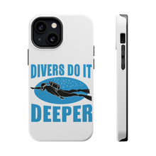 DistinctInk ToughCase for Apple iPhone, Compatible with MagSafe Charging - Divers Do It Deeper