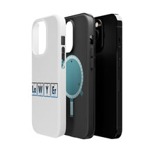 DistinctInk ToughCase for Apple iPhone, Compatible with MagSafe Charging - Lawyer Elements Periodic Table